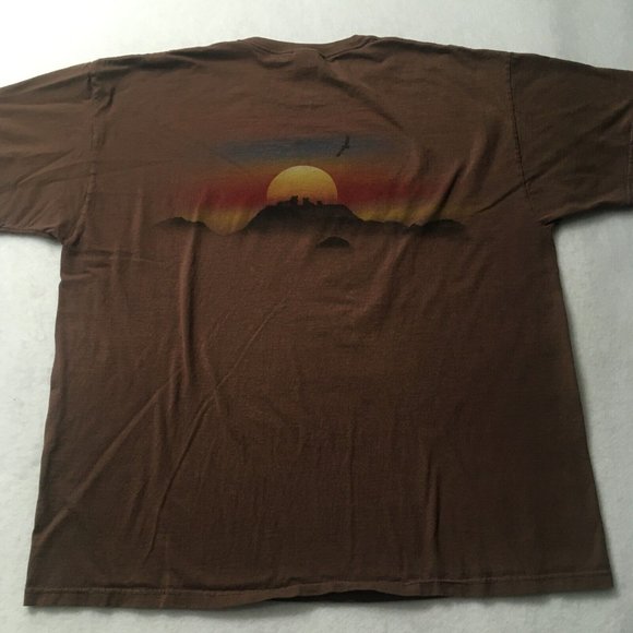 VTG 90’s LION EYE ON SURVIVAL TIGER NATURE wild sunset T-Shirt graphic - Picture 6 of 9